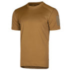 Футболка тактическая мужская летняя повседневная футболка для силовых структур XXL Койот (OPT-4921) - изображение 9