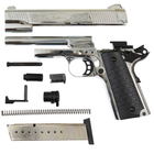 Стартовий пістолет Kuzey 911#6 Matte Chrome Plating, Engraved/Black Grips - зображення 7