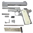 Стартовий пістолет KUZEY 911#3 Shiny Chrome Plating/White Grips - зображення 7