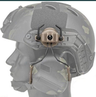 Крепление для тактических активных наушников на шлем fast адаптер койот - изображение 3