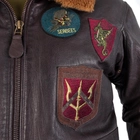 Куртка льотна шкіряна Sturm Mil-Tec Flight Jacket Top Gun Leather with Fur Collar Brown 3XL (10470009) - изображение 5