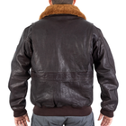 Куртка льотна шкіряна Sturm Mil-Tec Flight Jacket Top Gun Leather with Fur Collar Brown XL (10470009) - изображение 2