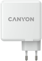 Зарядний пристрій Canyon H-100 GaN PD 100W QC 3.0 30W White (CND-CHA100W01) - зображення 2