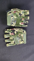 Перчатки безпалі тактичні YS-J-053 розмір ХЛ (обхват 24,5-25 см) Камуфляж - зображення 5