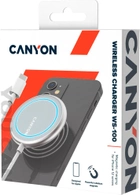 Бездротовий зарядний пристрій Canyon WS-100 для iPhone Silver (CNS-WCS100) - зображення 3