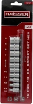 Набор торцевых головок Haisser 70187 HEX 1/4" 10 шт