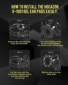 Змінні гелеві амбушюри Hocazor G-1001 Replacement Gel Ear Pads для активних навушників Howard Leight - зображення 4