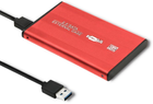 Kieszeń zewnętrzna Qoltec 51860 na 2,5'' HDD/SSD USB 3.0 Czerwona (5901878518602) - obraz 4