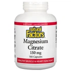 Цитрат магния, Natural Factors, 150 мг, 180 капсул (NFS-01653)