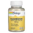 Магний, Magnesium, Solaray, 200 мг, 100 вегетарианских капсул (SOR-04630)