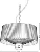 Promiennik podczerwieni Sunred ARTIX C-HB Heater, Artix Compact Bright Hanging, moc 1500 W czarny (8718801857656) - obraz 4