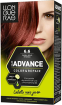 Farba kremowa z utleniaczem do włosów Llongueras Color Advance Hair Colour 6.6 Dark Red Intense 125 ml (8410825420662)