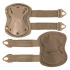 Комплект защиты AOKALI F001 Sand тактический наколенники + налокотники штурмовые - изображение 3