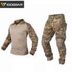 Тактический комплект демисезонный IdoGear G3 штаны ACP + рубашка UBACS + наколенники + налокотники размер L Мультикам - изображение 1