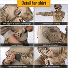 Тактичний комплект демісезонний IdoGear G3 штани ACP + сорочка UBACS + наколінники + налокітники розмір М Мультикам - зображення 8