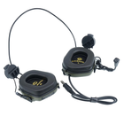 Активні навушники Earmor M32H для стрільби, тактичні, захисні з кріпленням на шолом та мікрофоном - Зелений - зображення 3