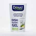 Гель DONAT для миття посуду на основі харчової соди дой пак 1л
