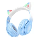 Наушники безпроводные Hoco Cat ears BT headphones W42 |BT5.3, AUX/TF, 10h| blue