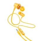Наушники проводные Hoco Discoverer universal earphones with mic M107 yellow