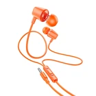 Навушники проводні Hoco Discoverer universal earphones with mic M107 orange