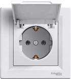 Розетка із заземленням та кришкою, білий, EPH3100121 Schneider Asfora