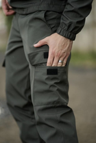 Теплые штаны нгу на флисе Брюки карго Олива софт шелл 46 - изображение 7