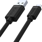 Kabel Unitek microUSB-USB 2.0 1m Czarny (Y-C451GBK) - obraz 2