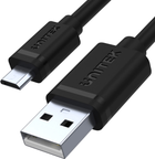 Kabel Unitek microUSB-USB 2.0 2 m Czarny (Y-C455GBK) - obraz 1