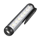 Ручний акумуляторний ліхтар з боковою LED панеллю та магнітом 4 режими свічення UKC ZJ-1159 сріблястий