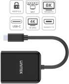 Adapter Unitek USB type-C - 2 x DisplayPort 1.4 8K 60 Hz (4894160043245) - obraz 2