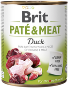 Mokra karma dla psów Brit Paté&Meat z kaczką 400 g (8595602557424) - obraz 1