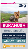 Sucha karma dla dorosłych psów Eukanuba dog dry breed specific yorkshire chicken 2 kg (8710255120591) - obraz 1