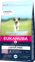 Karma sucha dla psów Eukanuba puppy small, medium grain free ryba oceaniczna 12 kg (8710255184760) - obraz 1