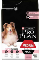 Сухий корм для дорослих собак з чутливою шкірою Purina Pro Plan Adult medium зі смаком лосося 3 кг (7613035114777) - зображення 1