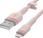 Kabel Belkin USB-A - Lightning Silikonowy 2 m Różowy (CAA008BT2MPK) - obraz 3
