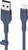 Кабель Belkin USB-A - Lightning Silicone 3 м Blue (CAA008BT3MBL) - зображення 3