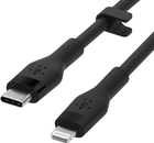 Kabel Belkin USB-C - Lightning Silikonowy 1 m Czarny (CAA009BT1MBK) - obraz 4