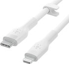 Kabel Belkin USB-C - Lightning Silikonowy 2 m Biały (CAA009BT2MWH) - obraz 4