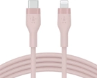 Кабель Belkin USB-C - Lightning Silicone 3 м Pink (CAA009BT3MPK) - зображення 1