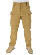 Тактические утепленные штаны Eagle PA-04 IX7 Soft Shell на флисе Песок (Койот) XL - изображение 3
