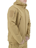 Куртка тактическая Eagle Soft Shell JA-01 с флисом Песочный (Койот) M - изображение 4