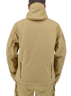 Куртка тактическая Eagle Soft Shell JA-01 с флисом Песочный (Койот) M - изображение 5