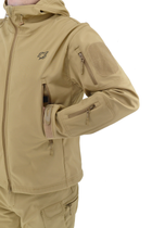 Куртка тактическая Eagle Soft Shell JA-01 с флисом Песочный (Койот) 3XL - изображение 6
