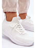 Sneakersy damskie z siatki na platformie do kostki wsuwane Cross Jeans LL2R4031 37 Białe (8697319464481) - obraz 6