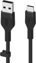 Kabel Belkin USB-A - USB-C Silikonowy 3 m Czarny (CAB008BT3MBK) - obraz 3