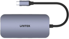 USB-хаб Unitek SuperSpeed 7-in-1 USB-C N9+ with HDMI 2.0 SD Reader and 100W Power Delivery (4894160047083) - зображення 3