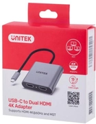 Adapter Unitek USB-C do 2x HDMI 4K MST (V1404B) - obraz 6
