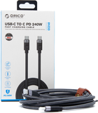 Kabel Orico USB-C 240 W 3 m (CC240-30-BK-BP) - obraz 4