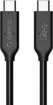 Kabel Orico USB4, 100 W, 8K 0,8 m Czarny (U4C08-BK-BP) - obraz 1