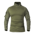 Тактическая рубашка Lesko A655 Green 2XL (38 р.) кофта с длинным рукавом камуфляжная армейская для военных